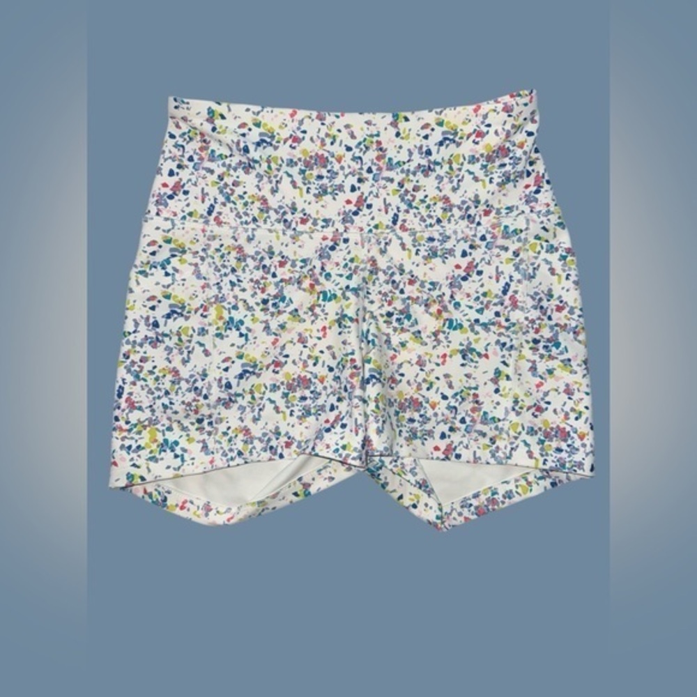 Women's Multicolor Patterned Bike Shorts With Pockets Shorts Athletic Gym Sport